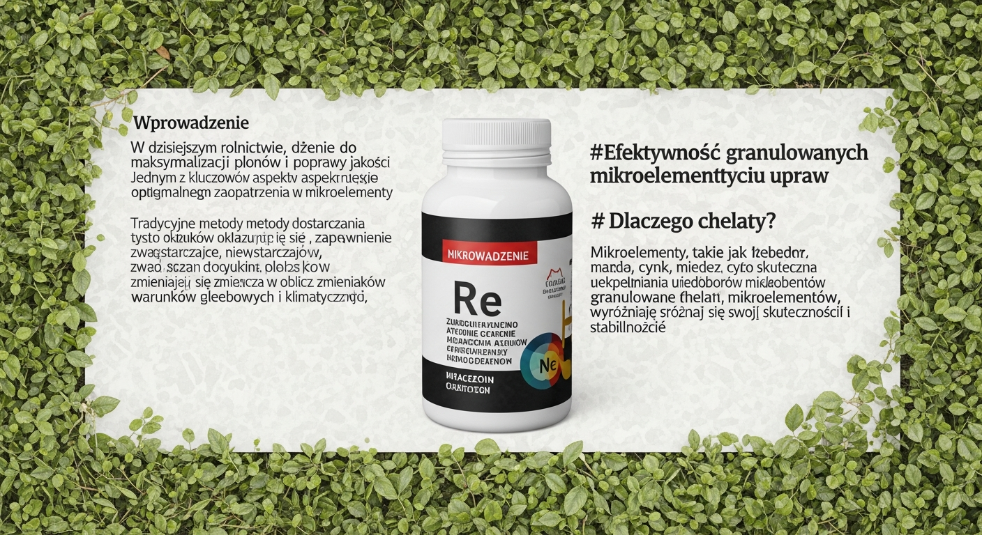 Efektywność granulowanych chelatów mikroelementowych w dolistnym nawożeniu upraw